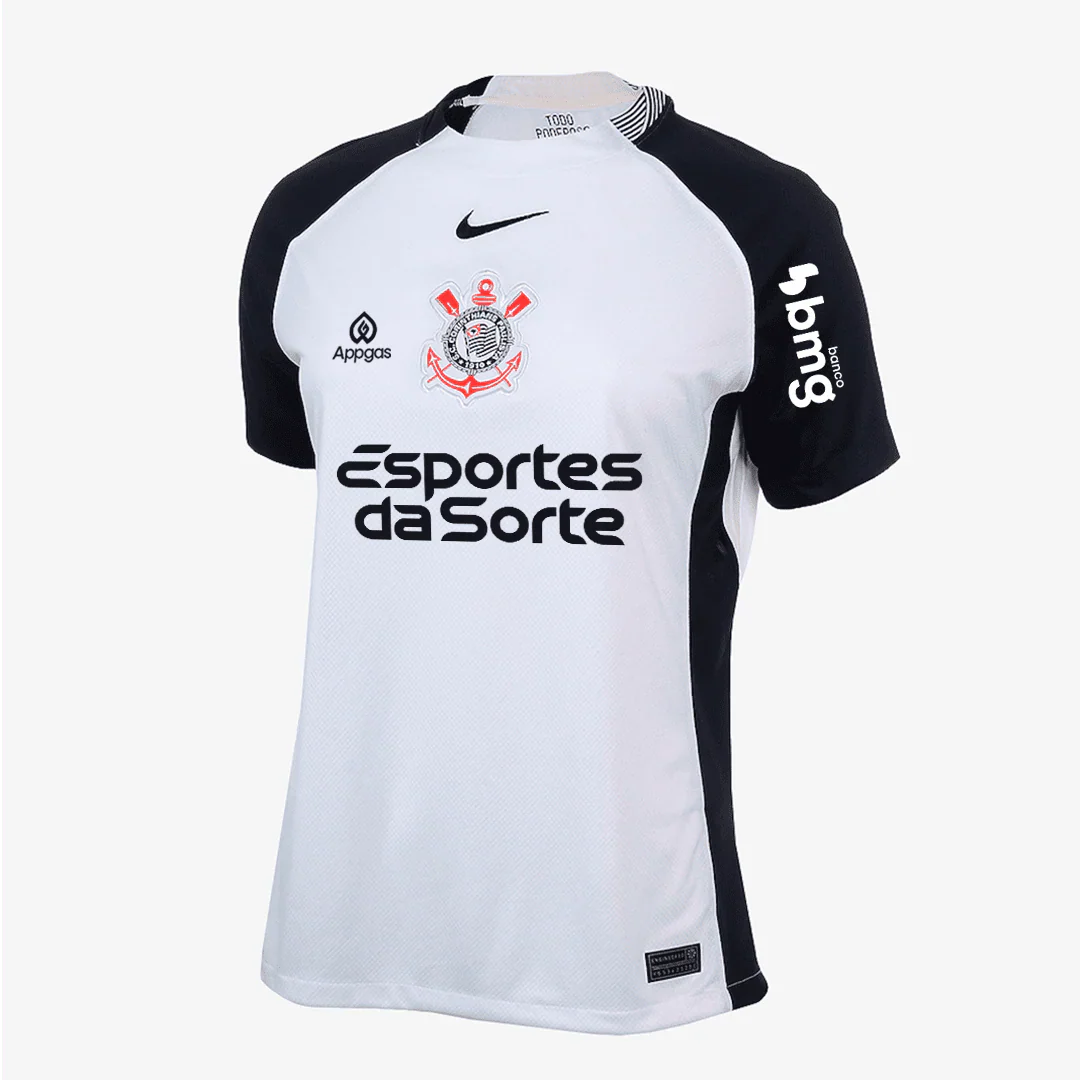 Camisa Feminina Corinthians 2025/26 I Torcedor Com Patrocínios