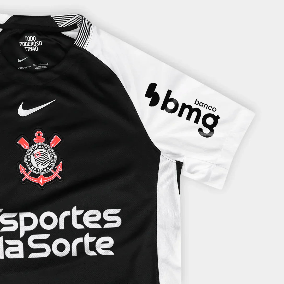 Camisa Feminina Corinthians 2025/26 II Torcedor Com Patrocínios