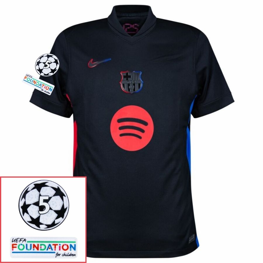 Barcelona Lamine Yamal 19 Away 2024/25 Patches UCL UEFA Foundation (Official Printing)