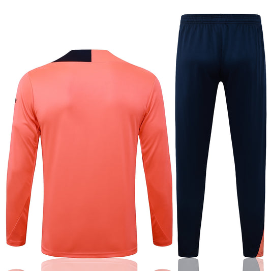 Conjunto de entrenamiento del Barcelona - Manga larga naranja fluorescente