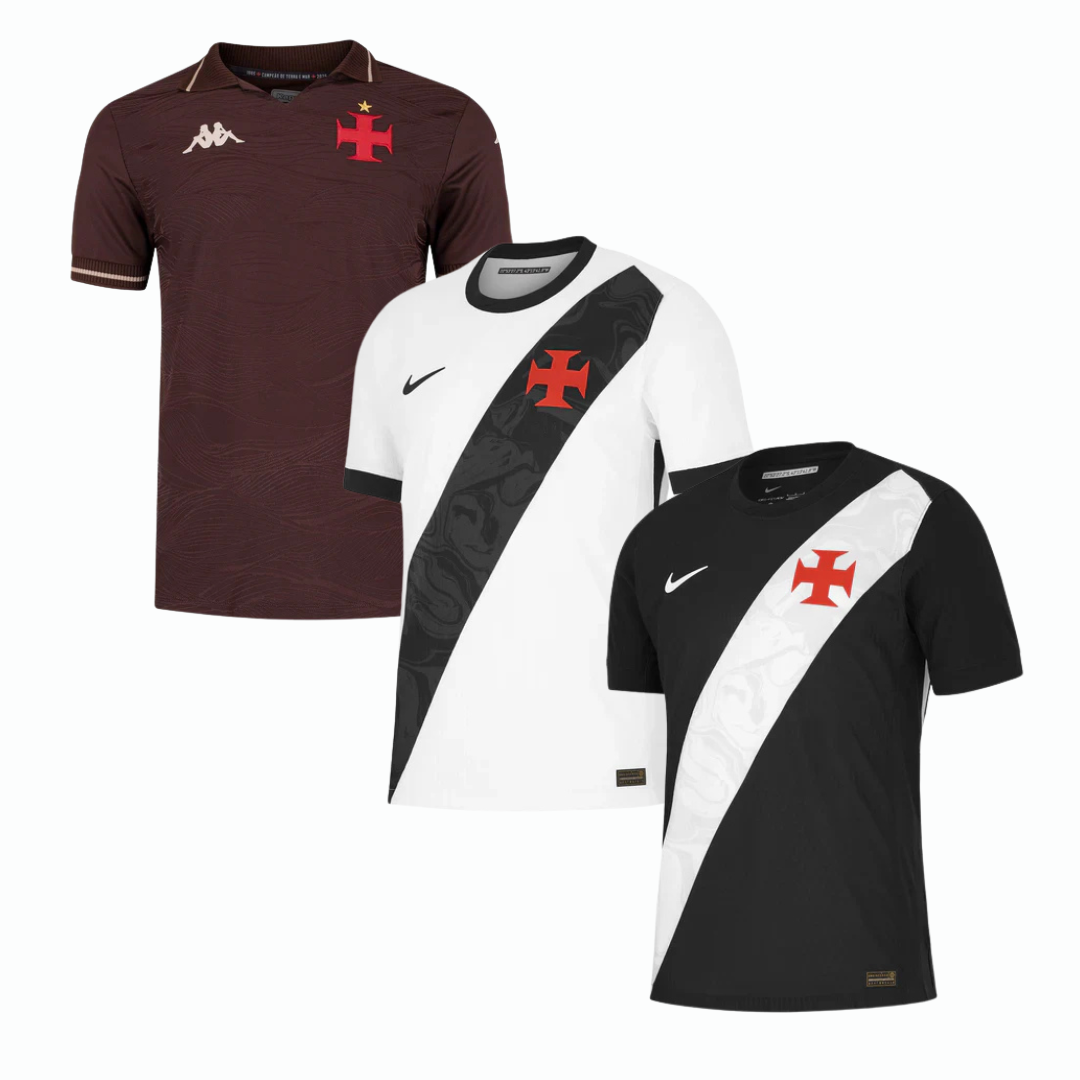 Vasco da Gama Home, Away e Third 2026 - Kit 3 - Fan Version