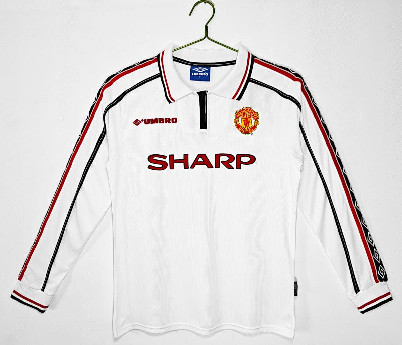 Mangas longas: Manchester United Branco Retro 1998/99