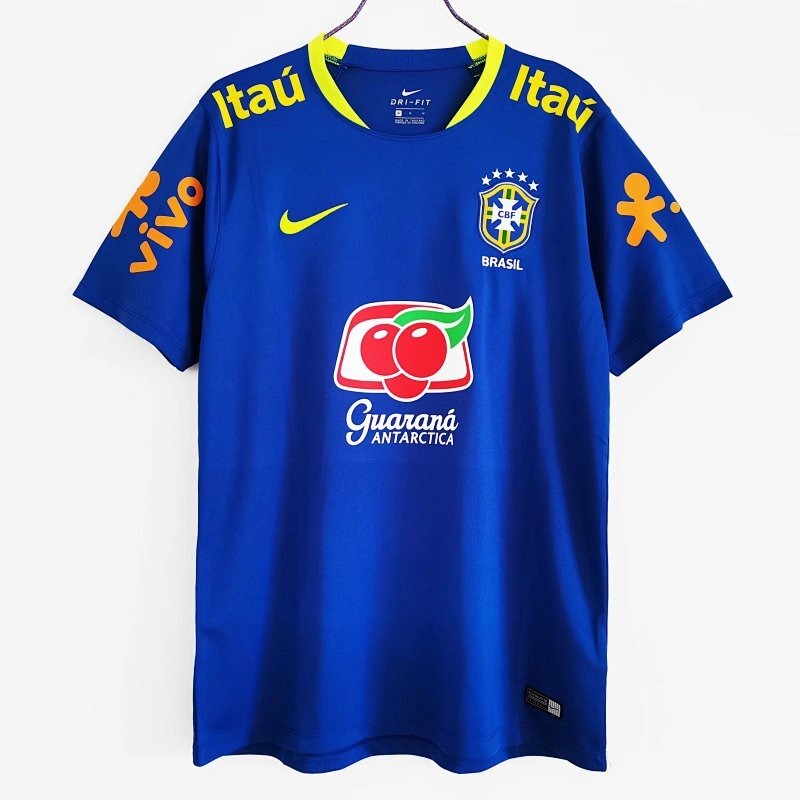 uniforme azul de treino Brasil Retro 2020