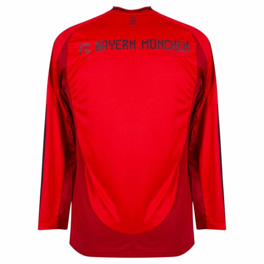 Bayern München Home Long Sleeve Fan Jersey 2024/25 Patches UCL UEFA Foundation (Official Printing)