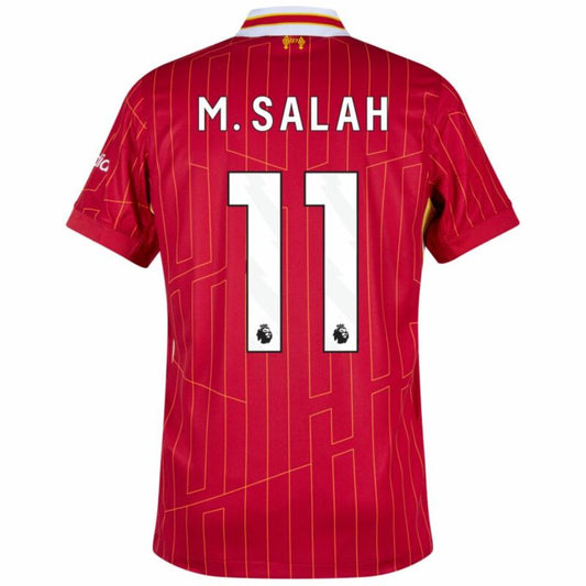 Liverpool Mohamed Salah 11 Home 2024/25 Patches UCL UEFA Foundation (Official Printing)
