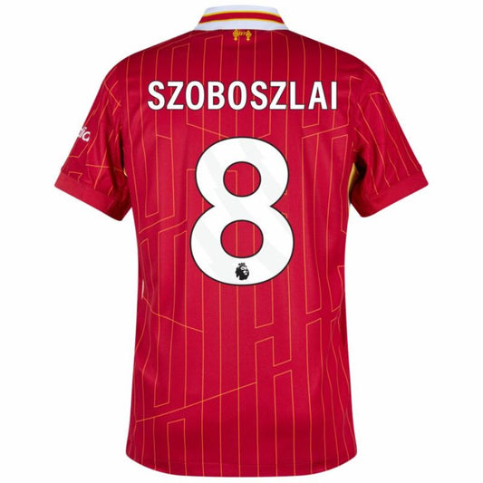 Liverpool Szoboszlai 8 Home 2024/25 Patches UCL UEFA Foundation (Official Printing)