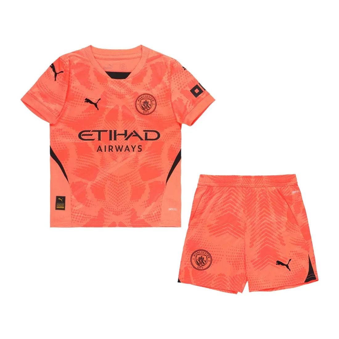 Kit Kids Manchester City Goalkeeper Orange Jersey 2024/25
