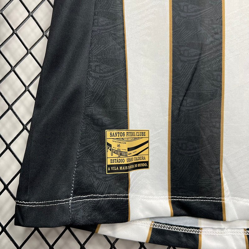 Camisa do Santos I 24/25 - Preta e branca - (Feminina) - DA Sports Oficial