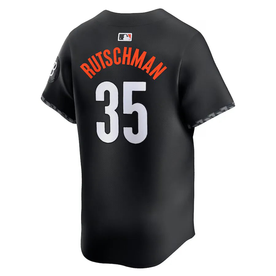Jersey MLB Baltimore Orioles Black City Connect Adley Rutschman 35 Fan Version Men's Black