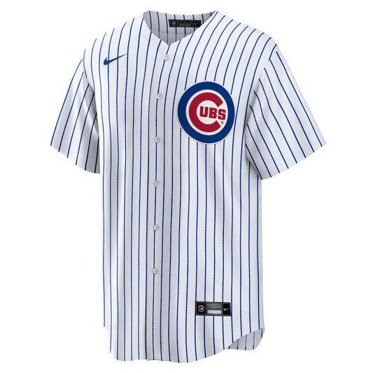 Jersey MLB Chicago Cubs Home Fan Version Men's Striped White