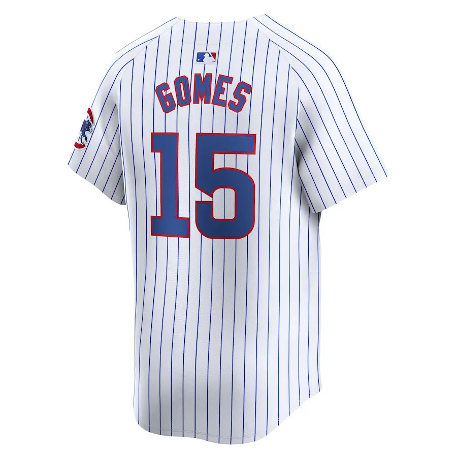 Jersey MLB Chicago Cubs Home Fan Version Men's Striped White Yan Gomes 15