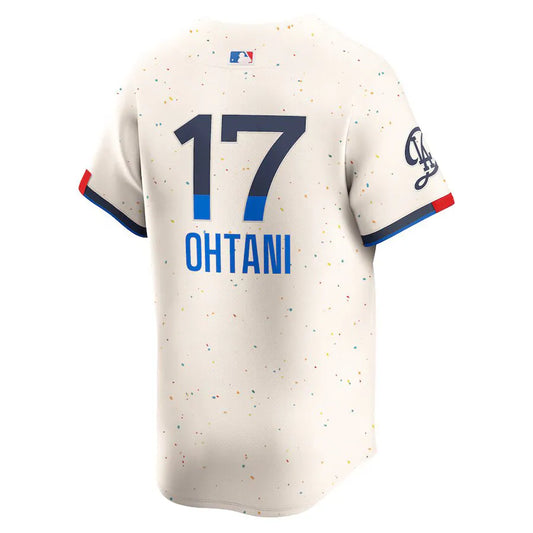 Jersey MLB Los Angeles Dodgers City Connect Fan Version Men's Beige Shohei Ohtani 17