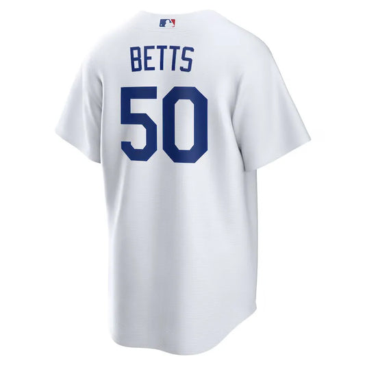 Jersey MLB Los Angeles Dodgers I Fan Version Men's White Mookie Betts 50
