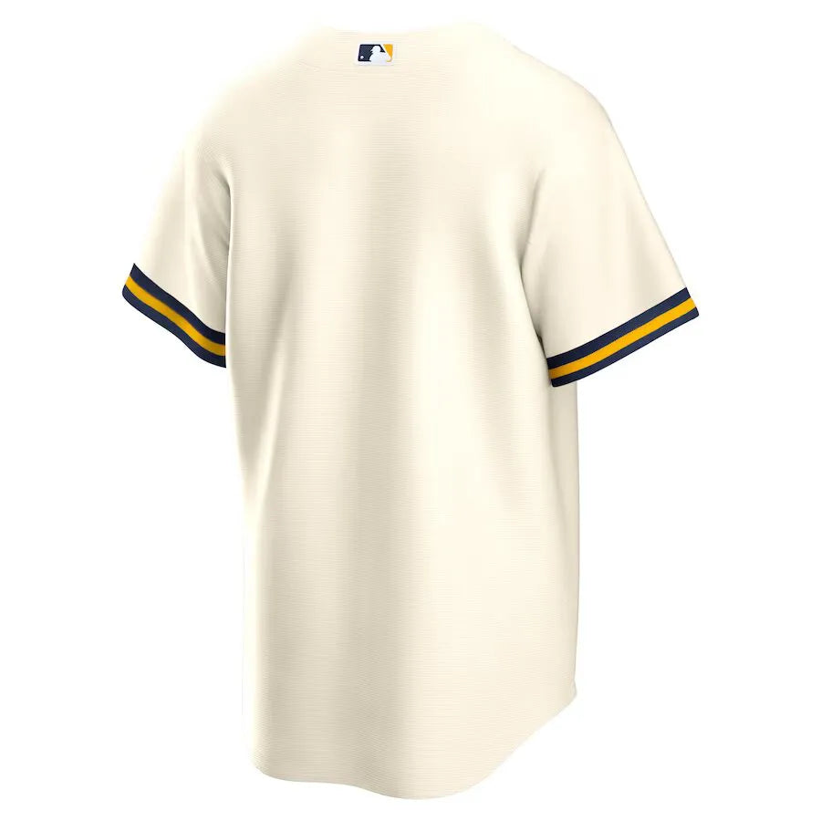 Jersey MLB Milwaukee Brewers Home Fan Version Men's Beige