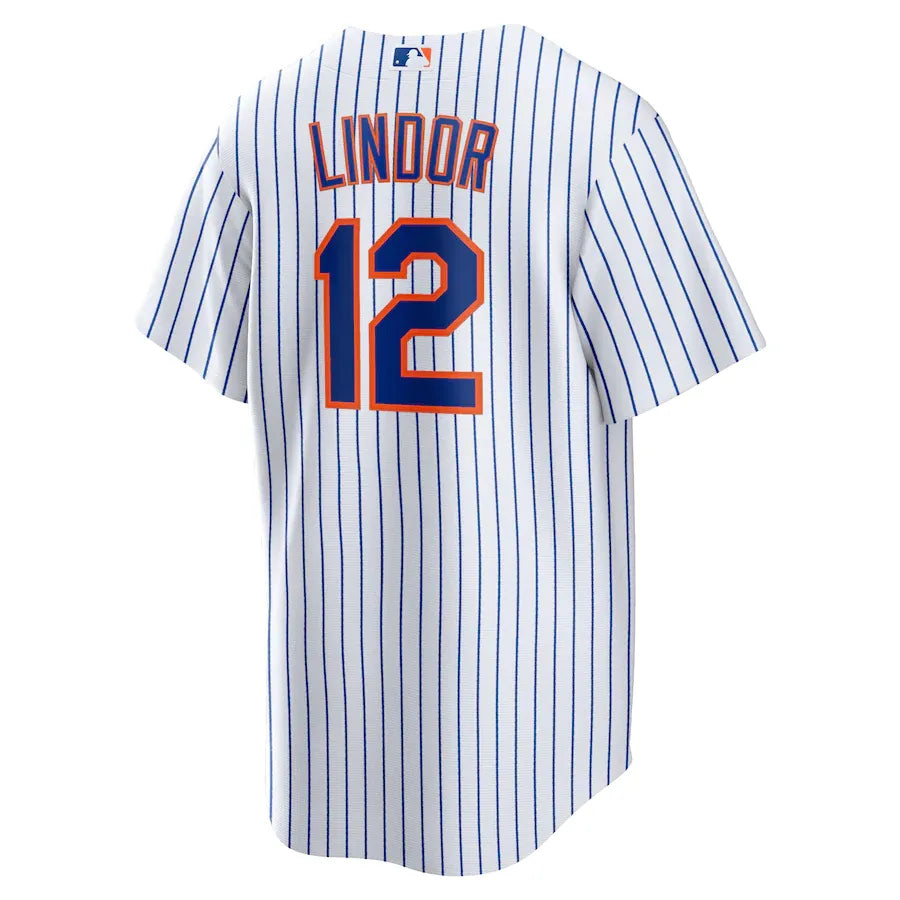 Jersey MLB New York Mets I Fan Version Men's Striped Francisco Lindor 12