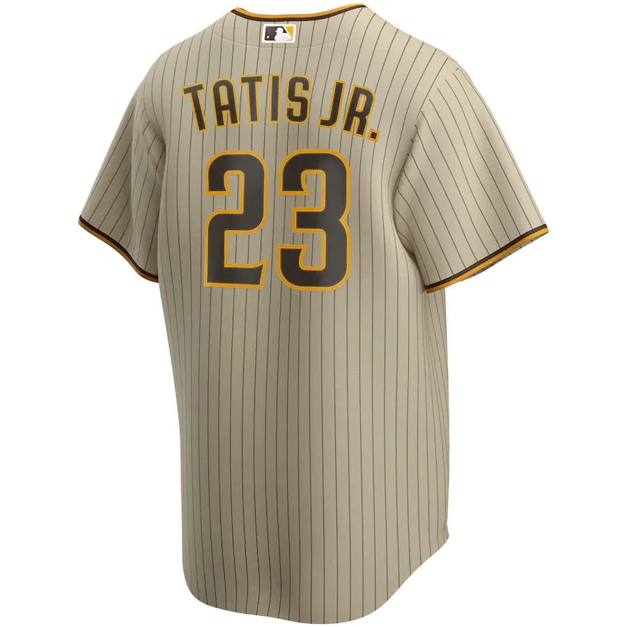 Jersey MLB San Diego Padres Road Fan Version Men's Striped Striped Brown Tatis Jr. 23