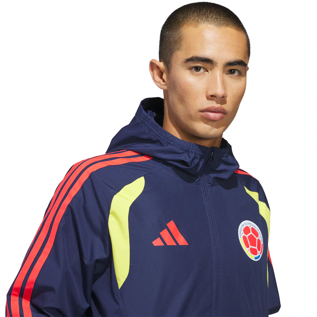 Colombia World Cup 2026 Tiro All Weather Full-Zip Jacket - Navy