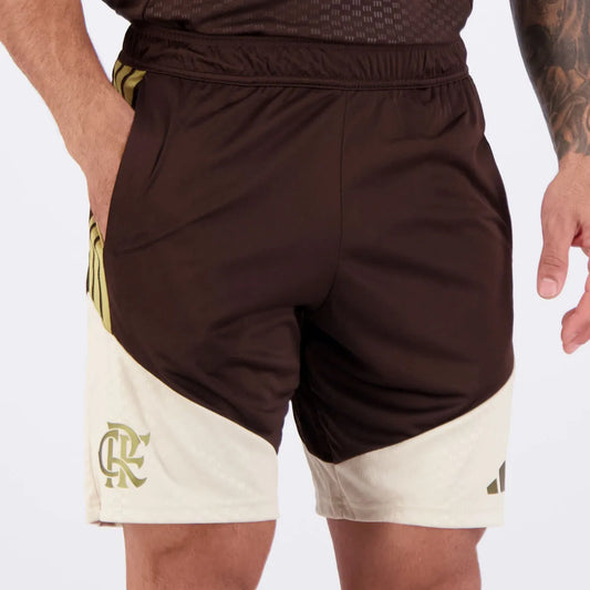 Shorts Flamengo Training 2026 Brown and Beige