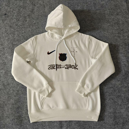Barcelona Sweatshirt  2025 - Travis Scott Collab Spotify - White
