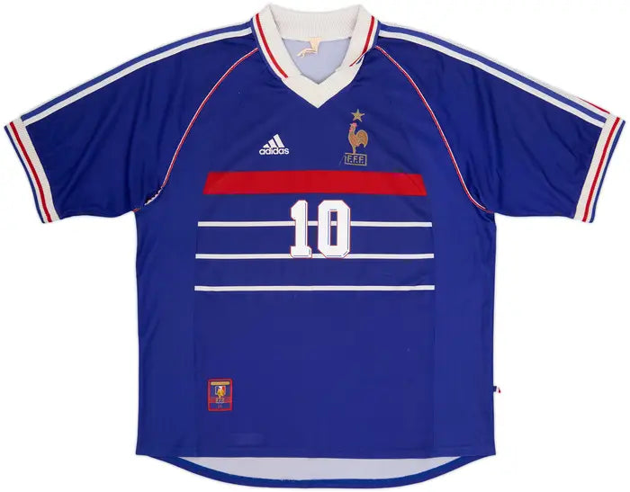 1998-00 France Home Shirt Zidane #10