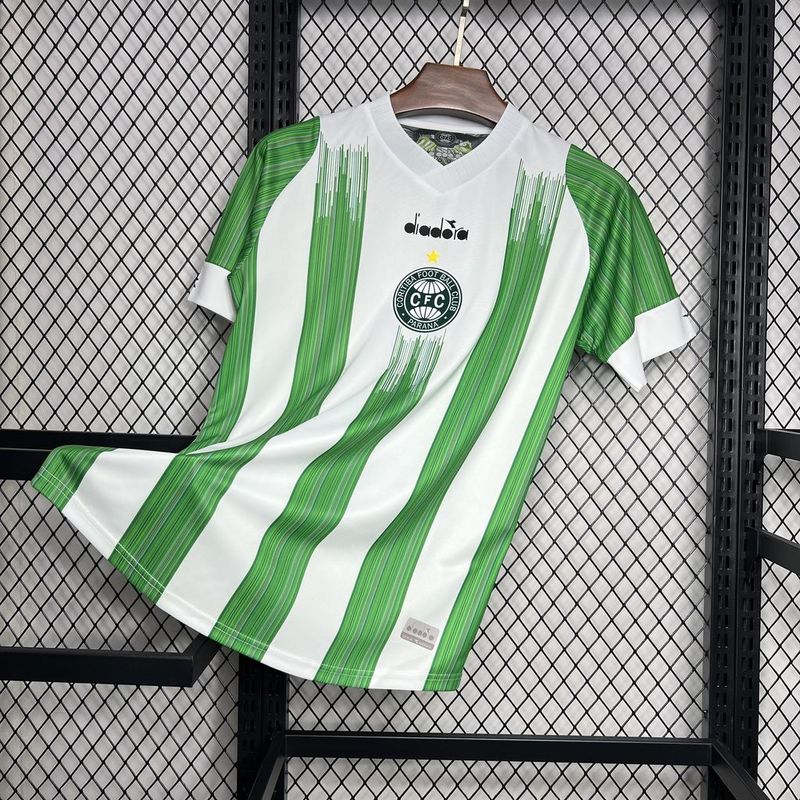Camiseta de rayas verdes del Coritiba 24/25