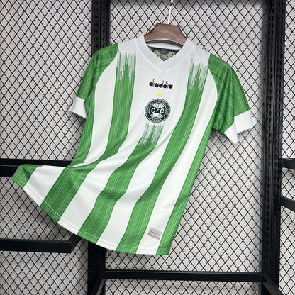 Camiseta de rayas verdes del Coritiba 24/25