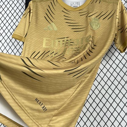 Real Madrid 2025/26 Training Gold Jersey (Slim Fit)