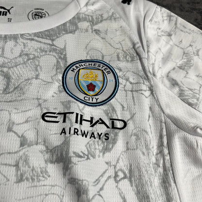 Manchester City 2025/26 Kit Kids away