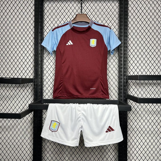 Conjunto infantil Aston Villa Home 24/25 - Vino