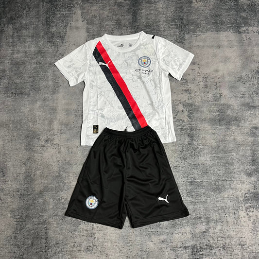 Manchester City 2025/26 Kit Kids away