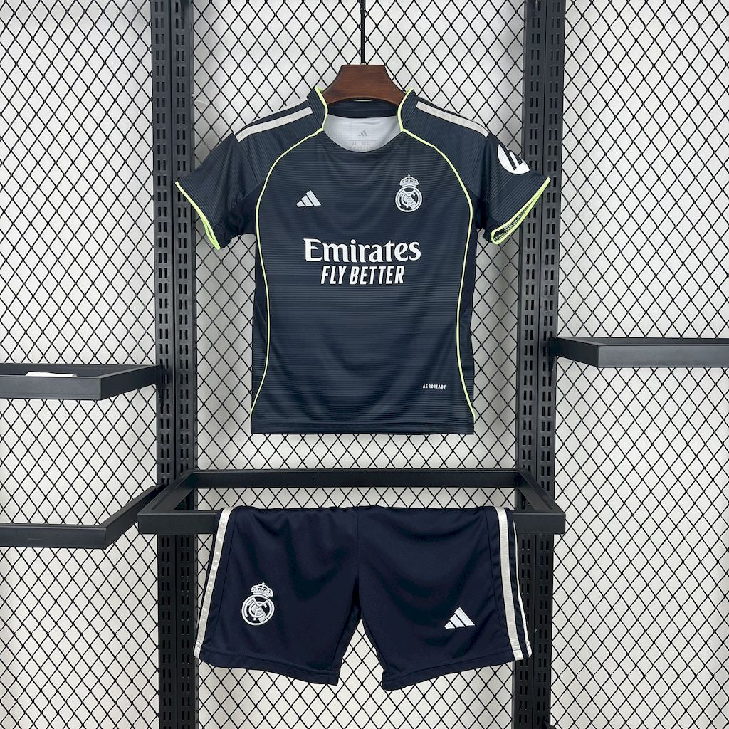 Real Madrid 2025/26 Away Kids Kit