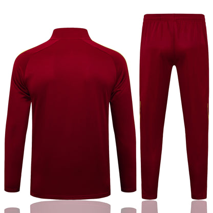 Arsenal Retro Training Kit - Burgundy and Yellow 3-Stripes Edition