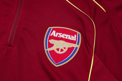 Arsenal Retro Training Kit - Burgundy and Yellow 3-Stripes Edition