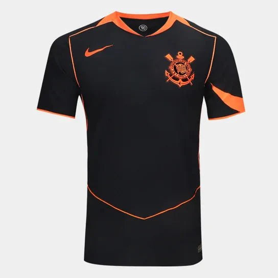 Nike Corinthians Jersey (Total 90) Third Kit 2025 - Black and Orange - Men's - Player 