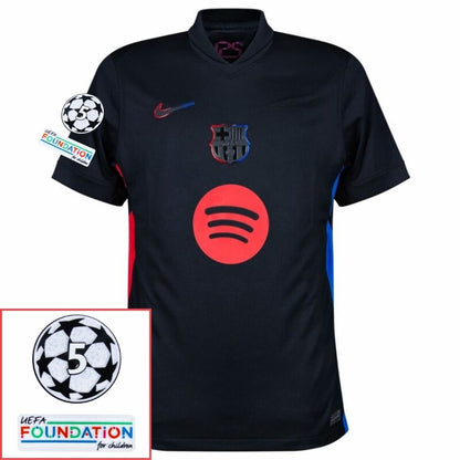 Barcelona Lamine Yamal 19 Away 2024/25 Patches UCL UEFA Foundation (Official Printing)