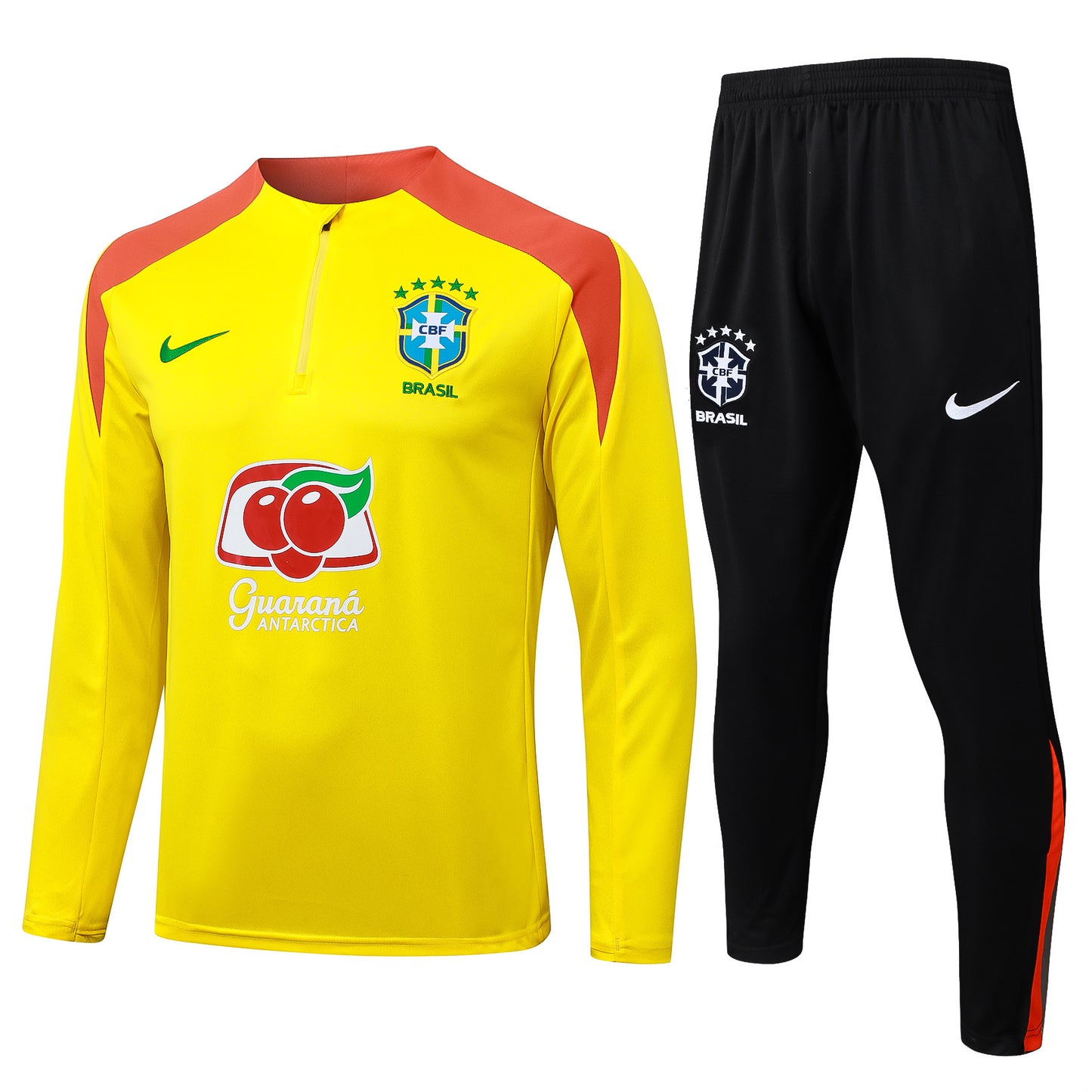 Kit de Treino Brasil - Conjunto Manga Longa amarelo