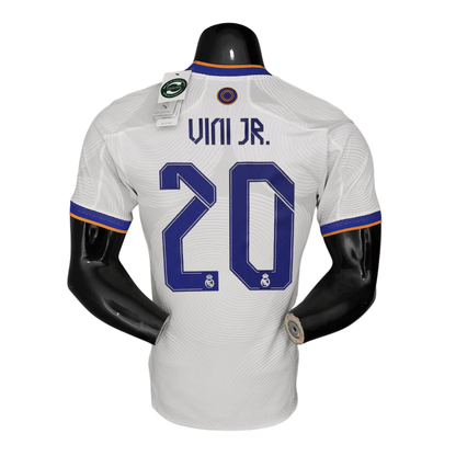 Real Madrid Home 2021/22 Vini JR. 20 FIFA WCC Patch UCL UEFA Foundation Patches - Player Version [Slim Fit]