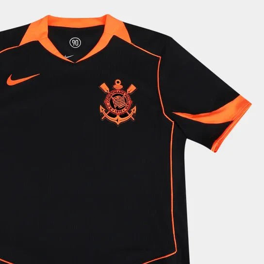 Nike Corinthians Jersey (Total 90) Third Kit 2025 - Black and Orange - Men's - Player 