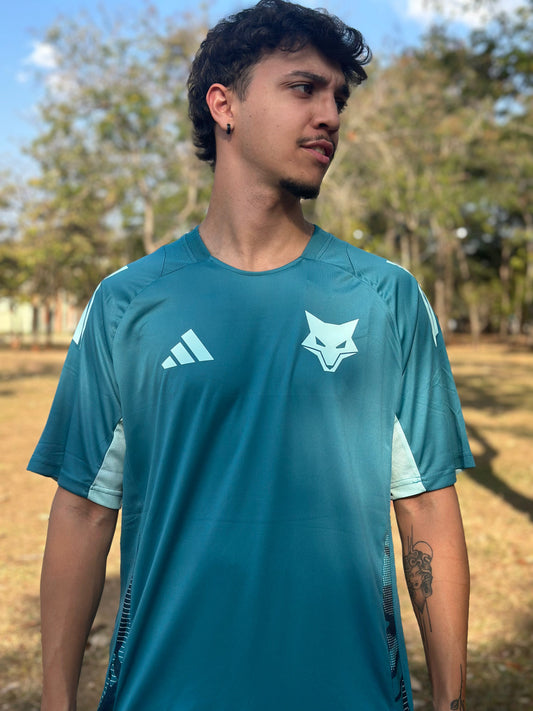 Camiseta de entrenamiento Cruzeiro 25/26 Adidas para hombre - Azul turquesa y blanco