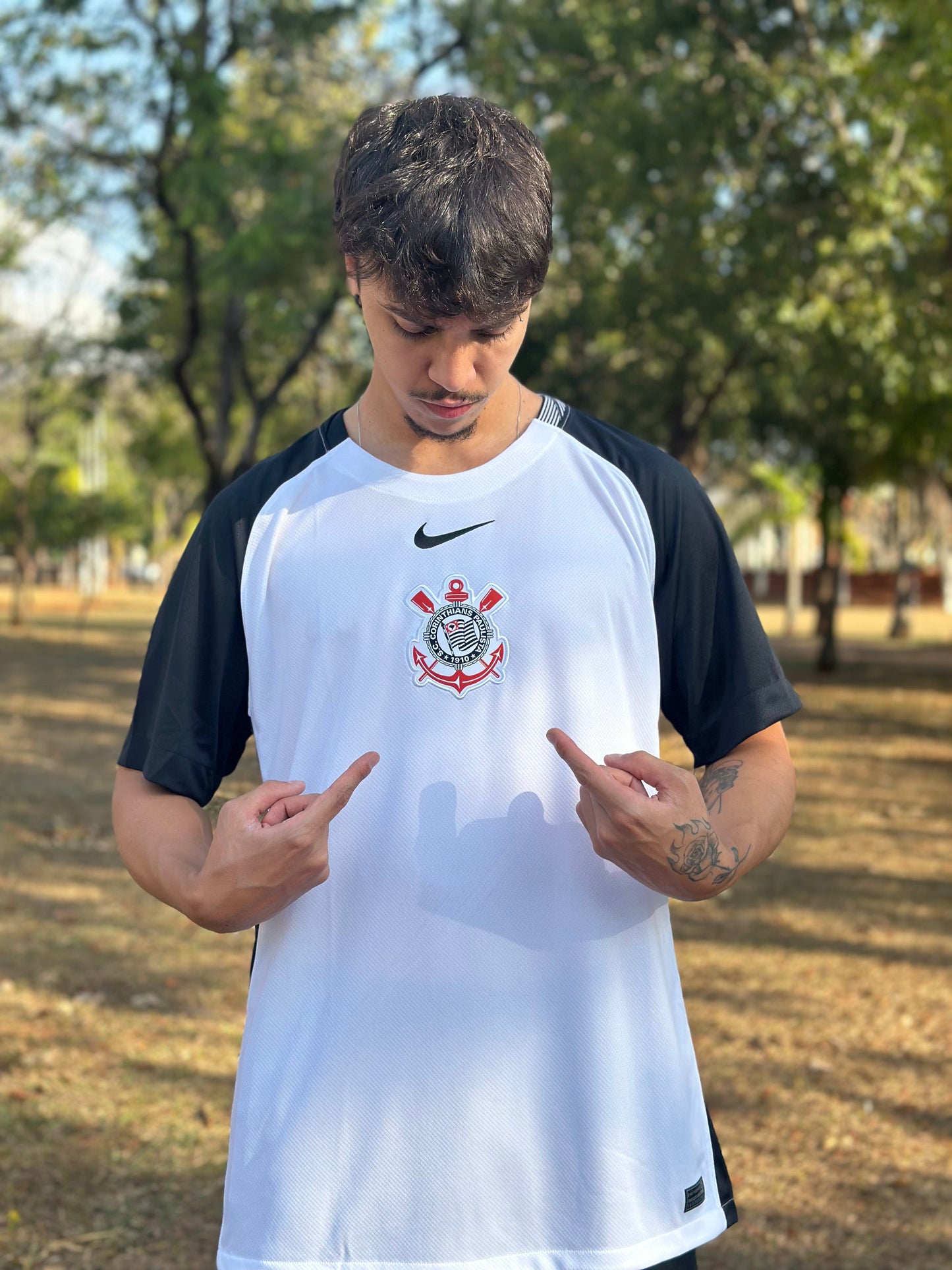 Nike Corinthians Home Jersey 2025 - Black and White - Men's