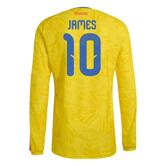 James Rodriguez Long Sleeve Colombia Home - Fan Version World Cup 2026
