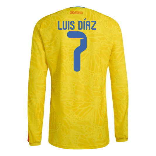 Luis Diaz Long Sleeve Colombia Home - Fan Version World Cup 2026