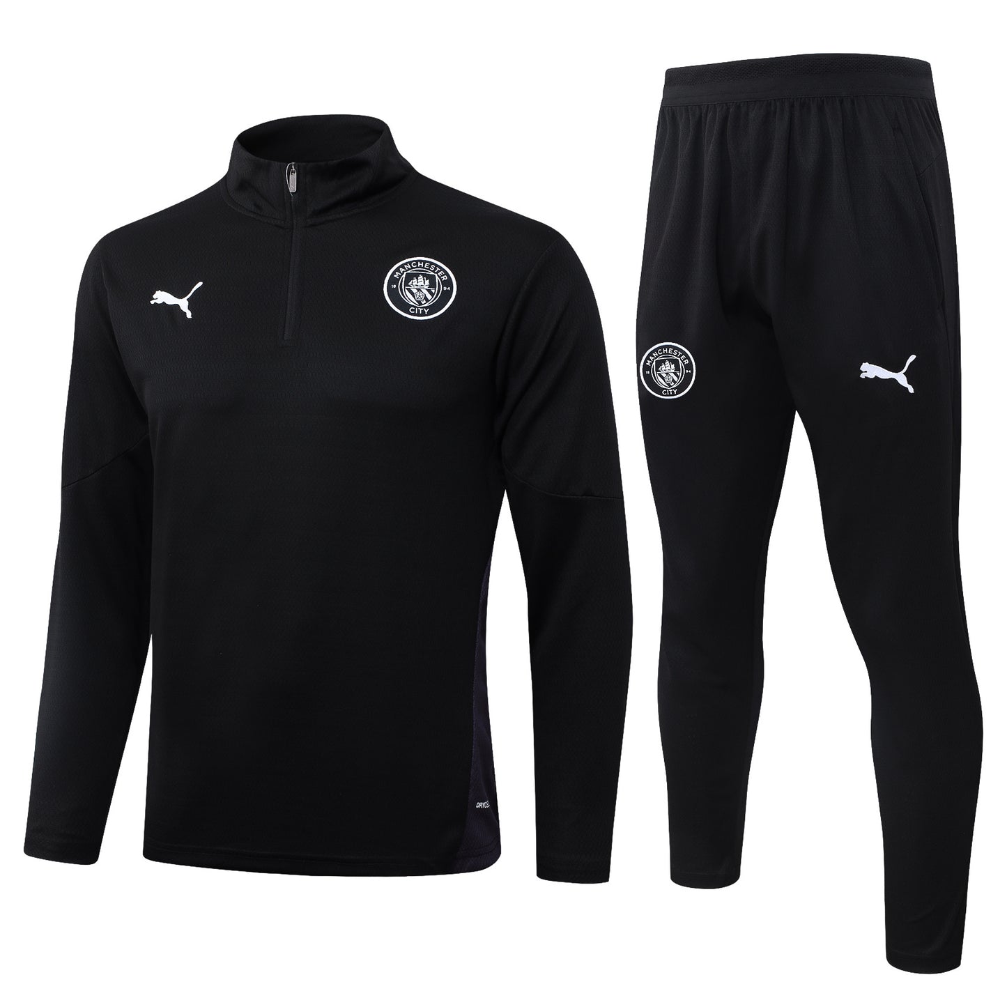 Kit de Treino Manchester City - Conjunto Manga Longa Preto