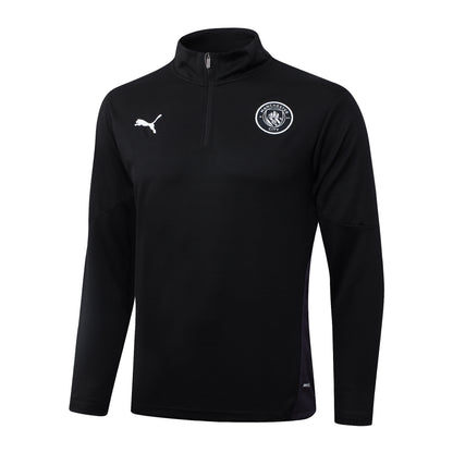 Kit de Treino Manchester City - Conjunto Manga Longa Preto
