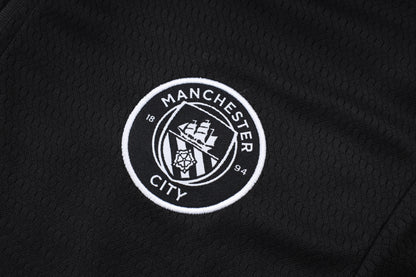 Kit de Treino Manchester City - Conjunto Manga Longa Preto