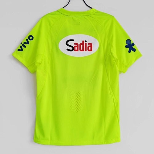 Uniforme de entrenamiento brasileño verde fluorescente Retro 2020