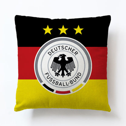 World European Football Cup Flag Club Decoration Living Room Sofa Cushion Linen Pillow Cover Sales