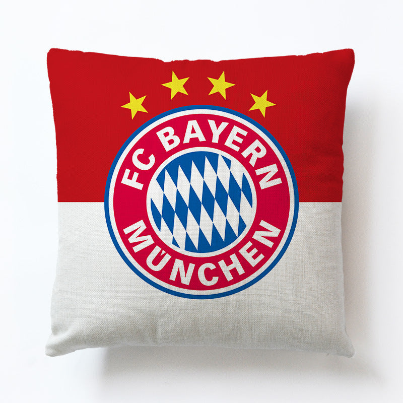 World European Football Cup Flag Club Decoration Living Room Sofa Cushion Linen Pillow Cover Sales