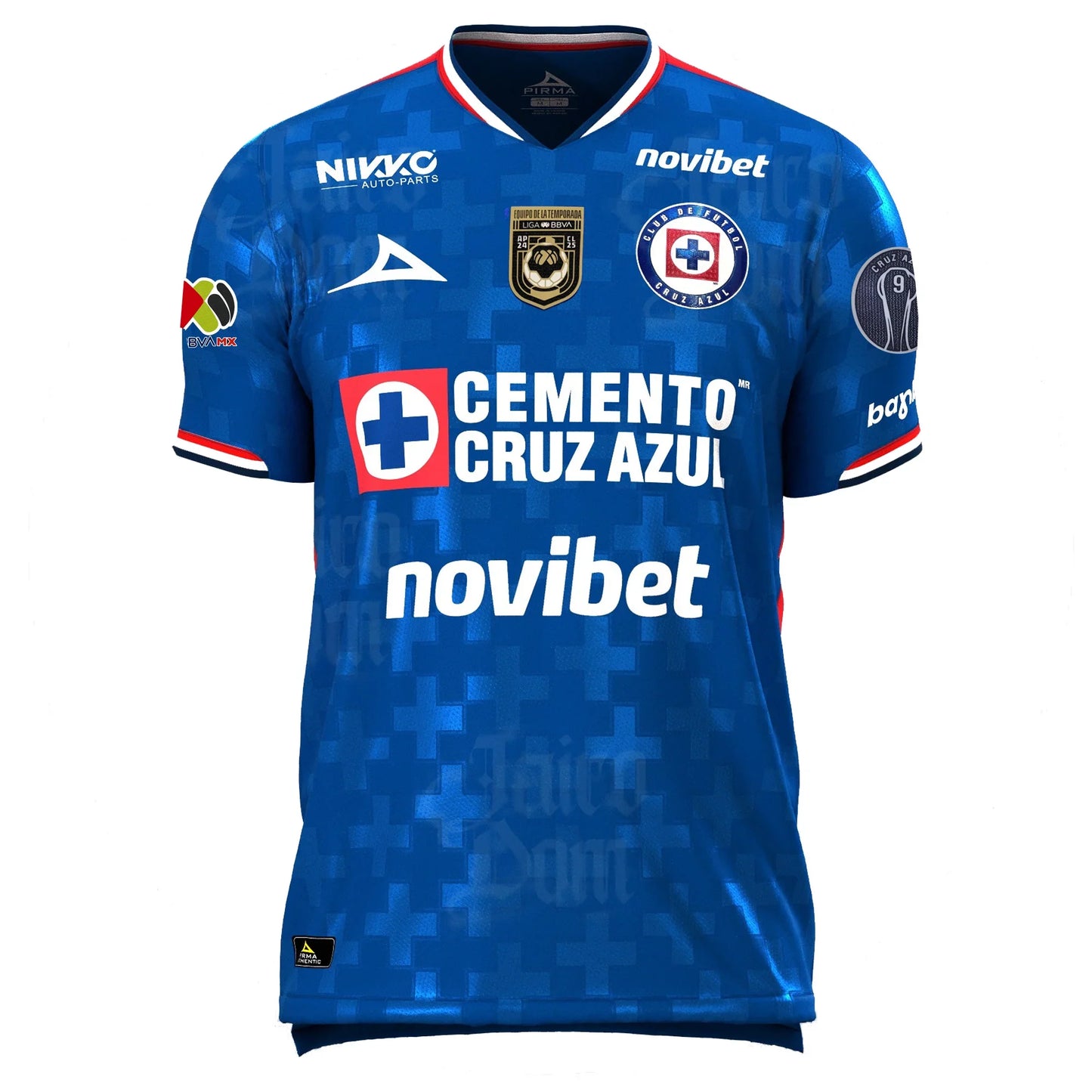 Cruz Blue Home Fan Jersey 2025/26 w/ Champions 9 + BBVA 25/26