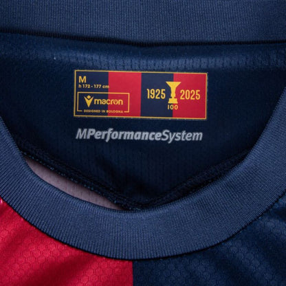 Bologna Home Fan Jersey 2024/25 Patches UCL UEFA Foundation (Official Printing)